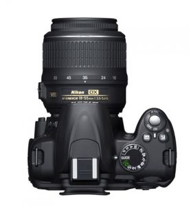 Nikon D3000 Digital SLR Camera - Top View Nikon D3000 2