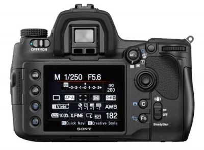 Sony a850 back